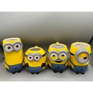 Despicible Me Minions Set of 4 ZAK! Mugs Universal Studios